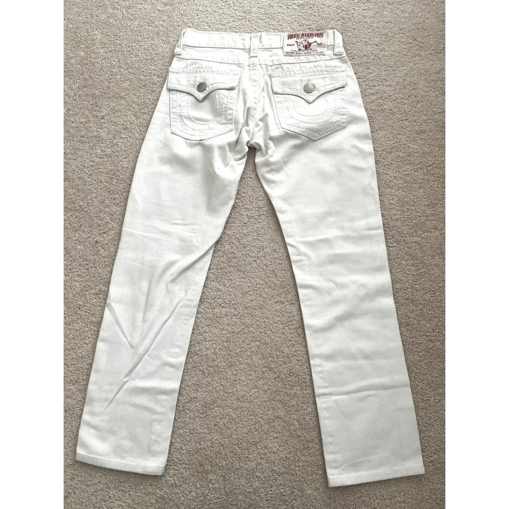 True Religion Men's Ricky Super T Denim White Jeans Made in USA 32x31